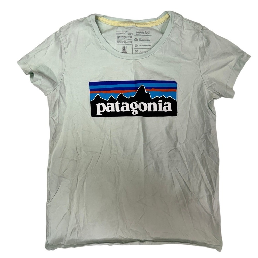 Patagonia T-Shirt Girls P-6 Logo Organic Pilot Cotton Size XXL 2XL